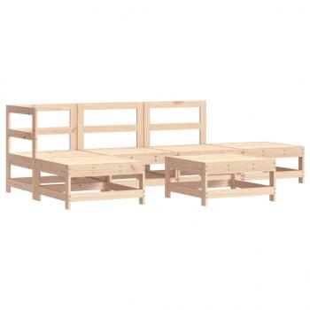 6-tlg. Garten-Lounge-Set Massivholz Kiefer