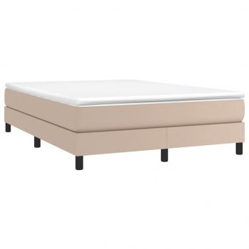 Boxspringbett Matratze Cappuccino-Braun 140x190cm Kunstleder