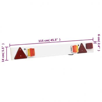 Anhängerleuchte Rot 115x6x14 cm 12V LED Leuchtmittel