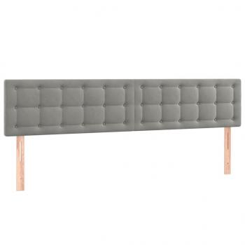 Boxspringbett mit Matratze Hellgrau 180x200 cm Samt