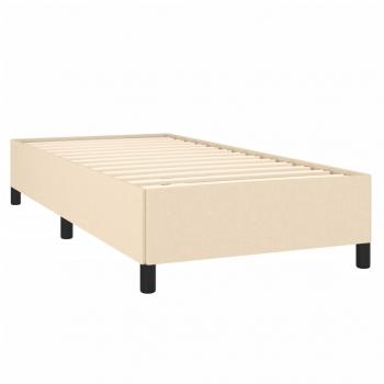 Boxspringbett mit Matratze Creme 90x200 cm Stoff