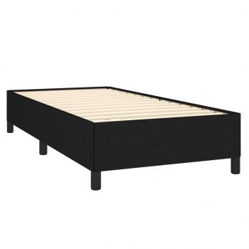 Boxspringbett mit Matratze Schwarz 100x200 cm Stoff