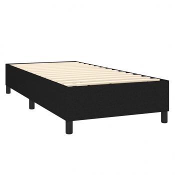 Boxspringbett mit Matratze Schwarz 100x200 cm Stoff