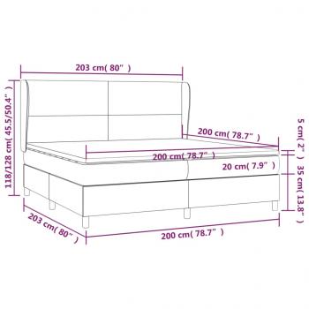 Boxspringbett mit Matratze Rosa 200x200 cm Samt