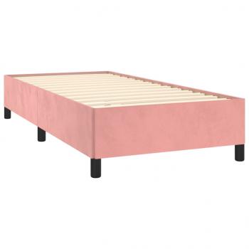 Boxspringbett mit Matratze Rosa 80x200 cm Samt