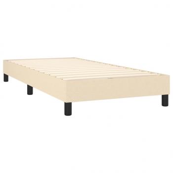 Boxspringbett mit Matratze Creme 90x190 cm Stoff