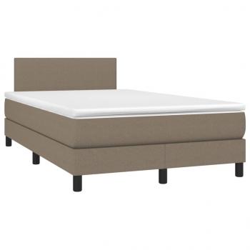 Boxspringbett mit Matratze Taupe 120x200 cm Stoff