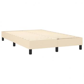 Boxspringbett mit Matratze Creme 120x200 cm Stoff