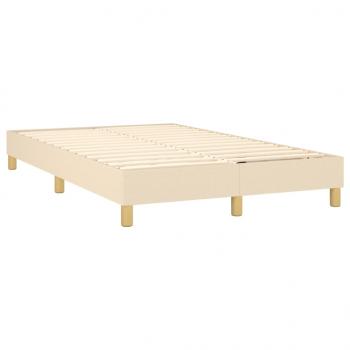 Boxspringbett mit Matratze Creme 120x200 cm Stoff