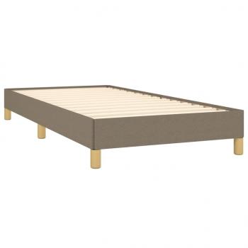 Boxspringbett mit Matratze Taupe 90x200 cm Stoff