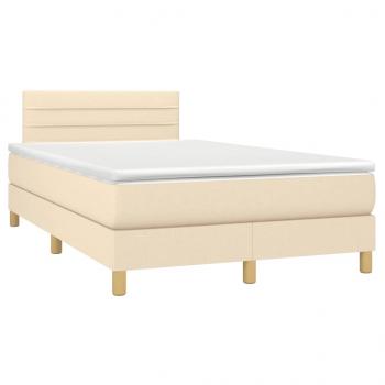 Boxspringbett mit Matratze Creme 120x200 cm Stoff