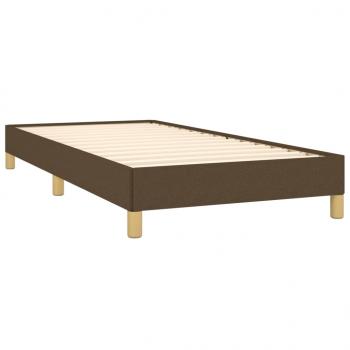 Boxspringbett mit Matratze Dunkelbraun 90x200 cm Stoff