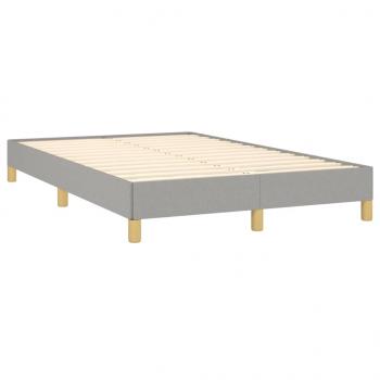 Boxspringbett mit Matratze Hellgrau 120x200 cm Stoff