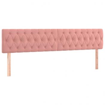 Boxspringbett mit Matratze Rosa 200x200 cm Samt