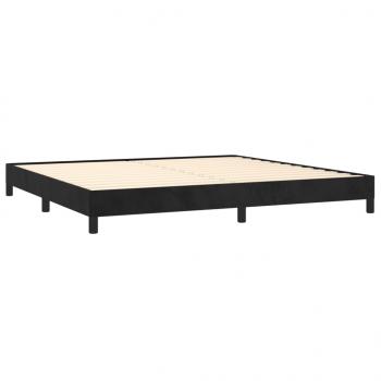 Boxspringbett mit Matratze Schwarz 200x200 cm Samt