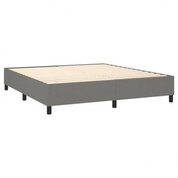 Boxspringbett mit Matratze Dunkelgrau 160x200 cm Stoff