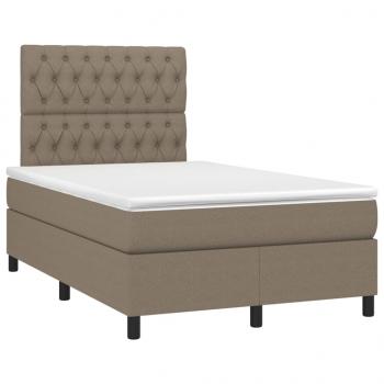 Boxspringbett mit Matratze Taupe 120x200 cm Stoff