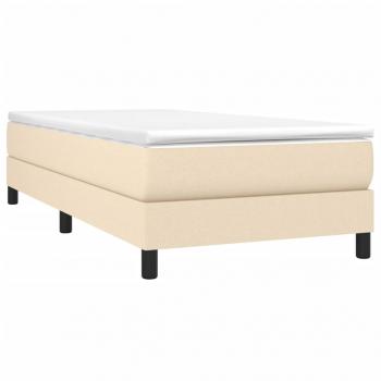 Boxspringbett mit Matratze Creme 90x200 cm Stoff