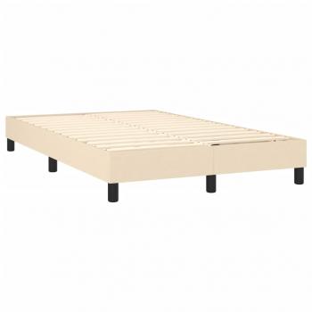 Boxspringbett mit Matratze Creme 120x200 cm Stoff