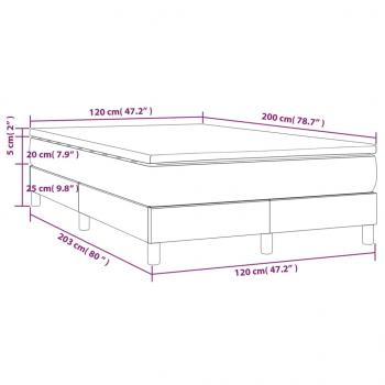 Boxspringbett mit Matratze Creme 120x200 cm Stoff