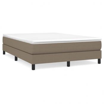 Boxspringbett mit Matratze Taupe 140x200 cm Stoff