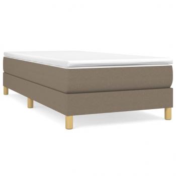 Boxspringbett mit Matratze Taupe 90x200 cm Stoff