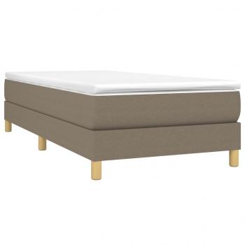 Boxspringbett mit Matratze Taupe 90x200 cm Stoff