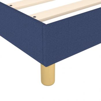 Boxspringbett mit Matratze Blau 120x200 cm Stoff