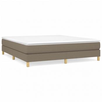 Boxspringbett mit Matratze Taupe 160x200 cm Stoff