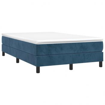 Boxspringbett mit Matratze Dunkelblau 120x200 cm Samt