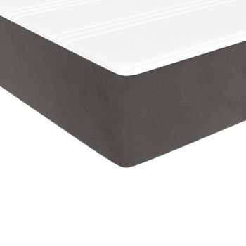 Boxspringbett mit Matratze Dunkelgrau 140x190 cm Samt