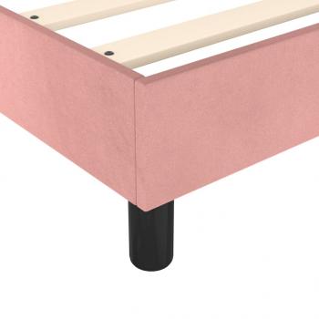 Boxspringbett mit Matratze Rosa 140x200 cm Samt