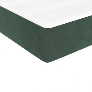 Boxspringbett mit Matratze Dunkelgrün 200x200 cm Samt