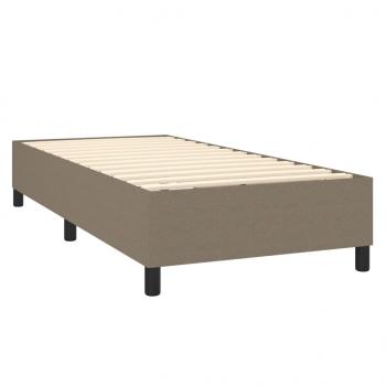 Boxspringbett mit Matratze Taupe 80x200 cm Stoff