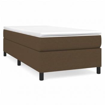 Boxspringbett mit Matratze Dunkelbraun 100x200 cm Stoff