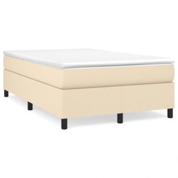 Boxspringbett mit Matratze Creme 120x200 cm Stoff