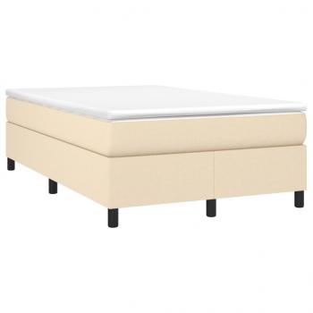 Boxspringbett mit Matratze Creme 120x200 cm Stoff