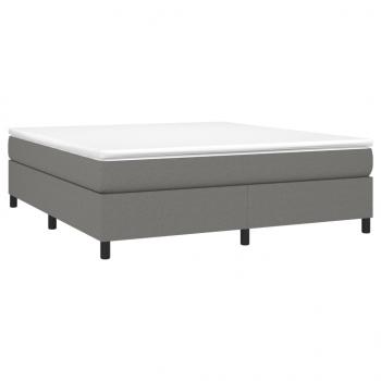 Boxspringbett mit Matratze Dunkelgrau 160x200 cm Stoff