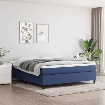 ARDEBO.de - Boxspringbett mit Matratze Blau 160x200 cm Stoff