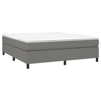 Boxspringbett mit Matratze Dunkelgrau 180x200 cm Stoff