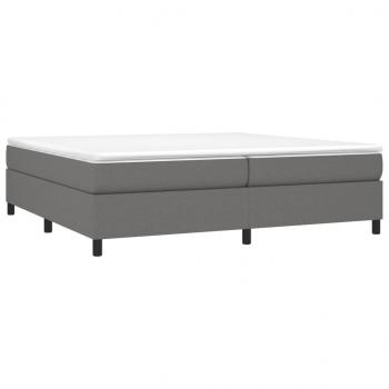 Boxspringbett mit Matratze Dunkelgrau 200x200 cm Stoff