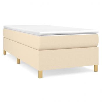 Boxspringbett mit Matratze Creme 100x200 cm Stoff