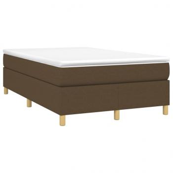 Boxspringbett mit Matratze Dunkelbraun 120x200 cm Stoff