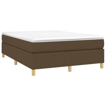 Boxspringbett mit Matratze Dunkelbraun 140x190 cm Stoff