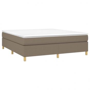 Boxspringbett mit Matratze Taupe 160x200 cm Stoff