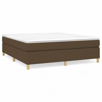 Boxspringbett mit Matratze Dunkelbraun 180x200 cm Stoff