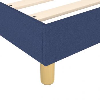 Boxspringbett mit Matratze Blau 180x200 cm Stoff