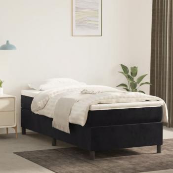 ARDEBO.de - Boxspringbett mit Matratze Schwarz 90x190 cm Samt