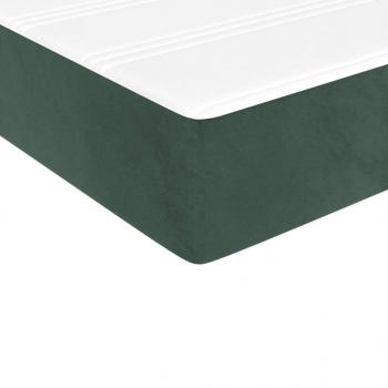 Boxspringbett mit Matratze Dunkelgrün 140x190 cm Samt