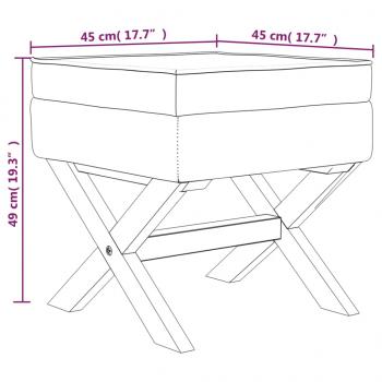 Hocker mit Stauraum 45x45x49 cm Leinen